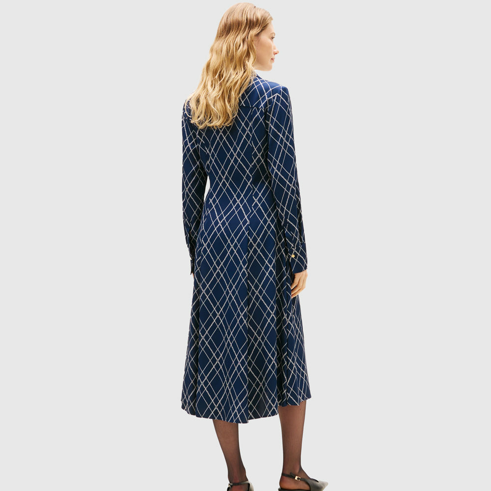 Midi Dress - Navy Multi