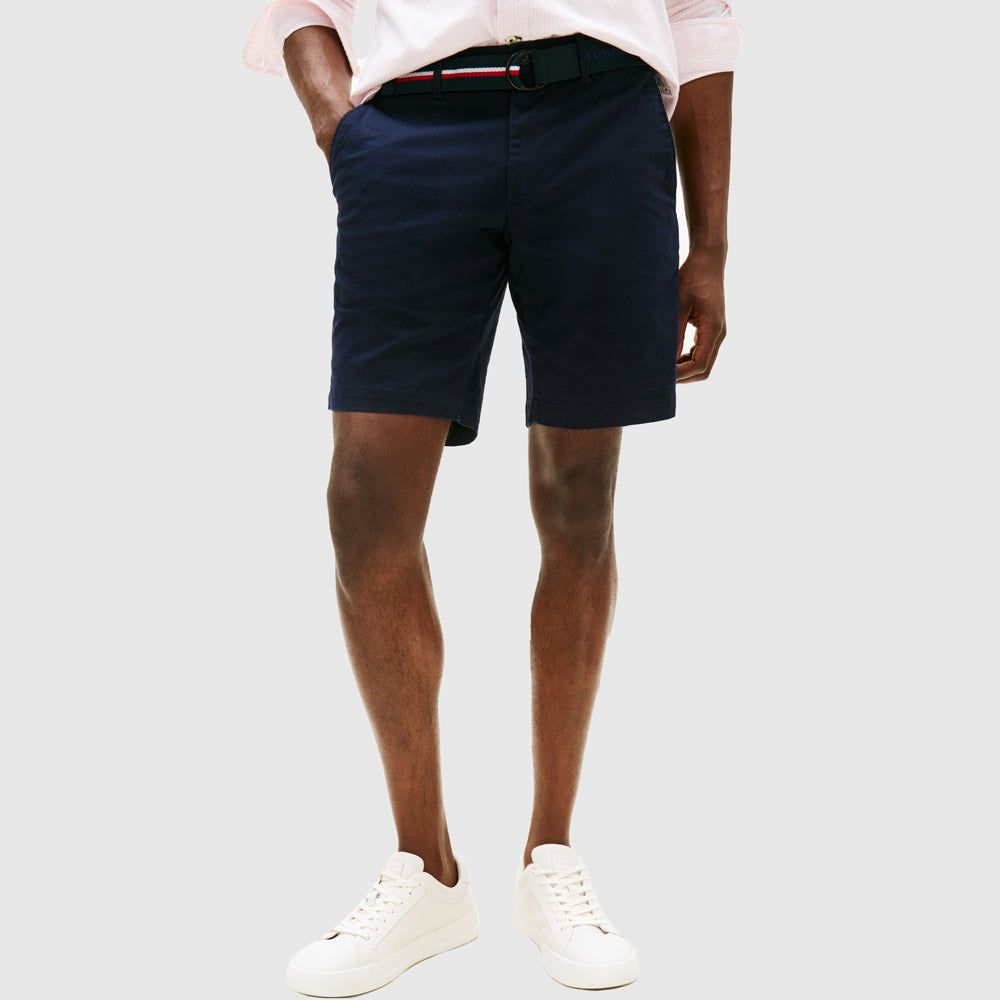 Tommy Hilfiger Essential Belt Shorts - Navy |ThirdBaseUrban