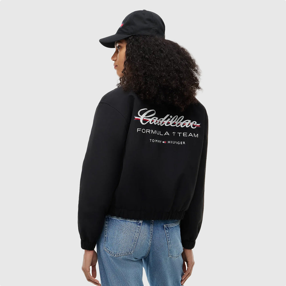 Cf1 Logo Cropped Jacket - Black