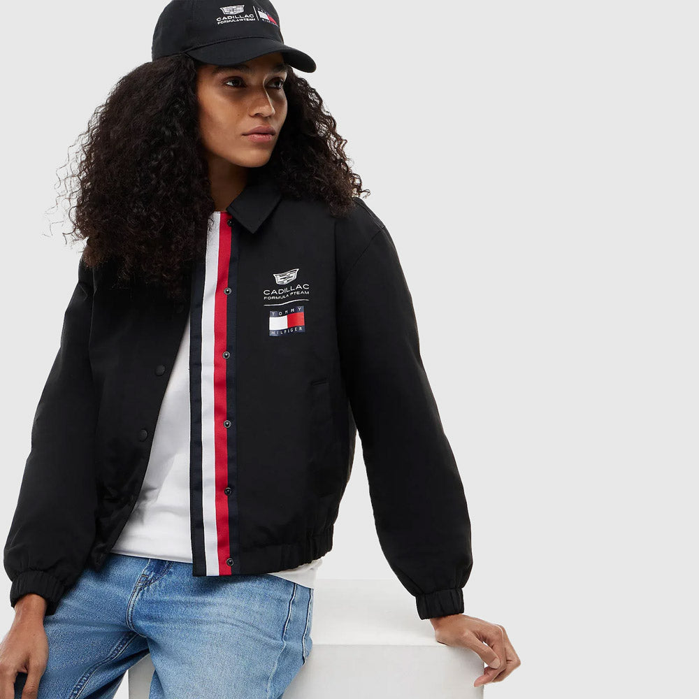 Tommy Hilfiger X Cf1 Logo Cropped Jacket - Black |ThirdBaseUrban