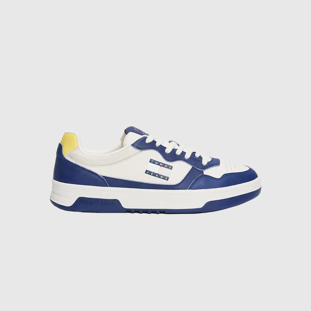 Tommy Hilfiger Hilfiger Leather Sneaker - Blue Multi |ThirdBaseUrban
