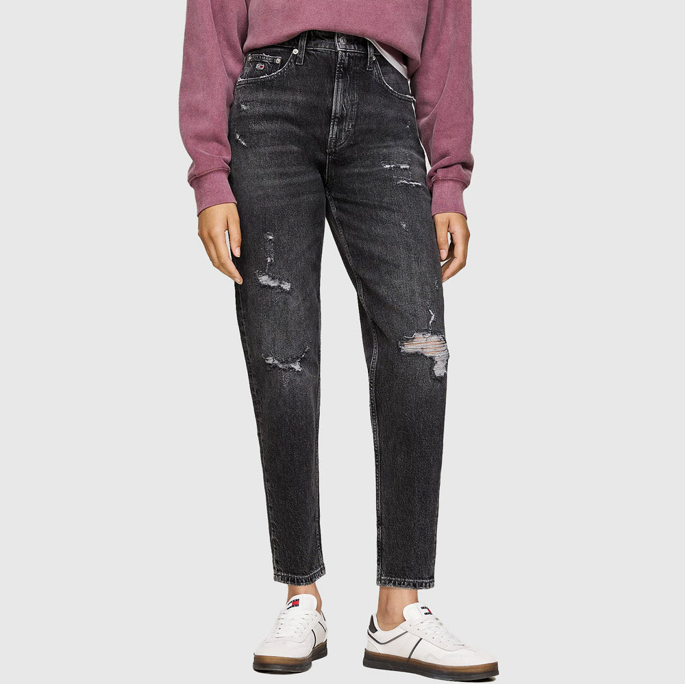 Tommy Hilfiger Mom Jeans Denim Black |ThirdBaseUrban