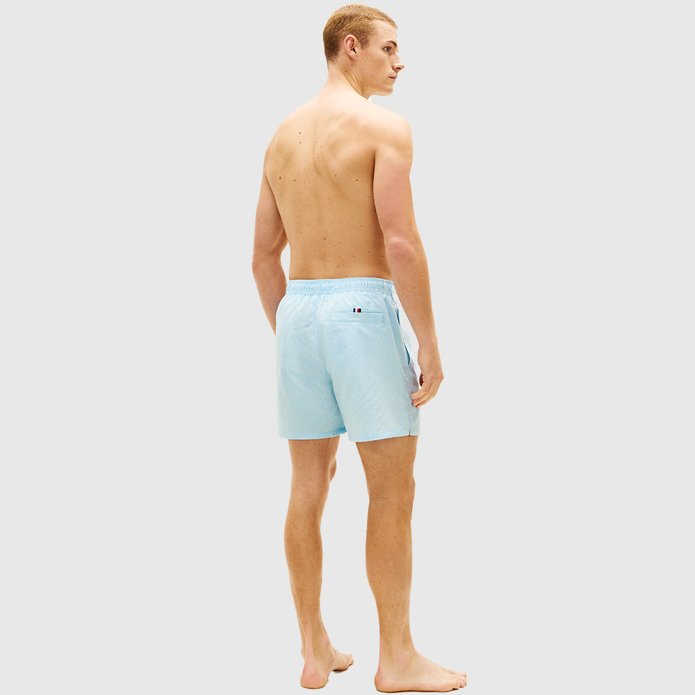 Ithaca Script Swim Shorts - Light Blue