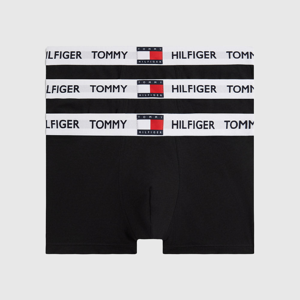 3-Pack Heritage Logo Waistband Trunks - Black