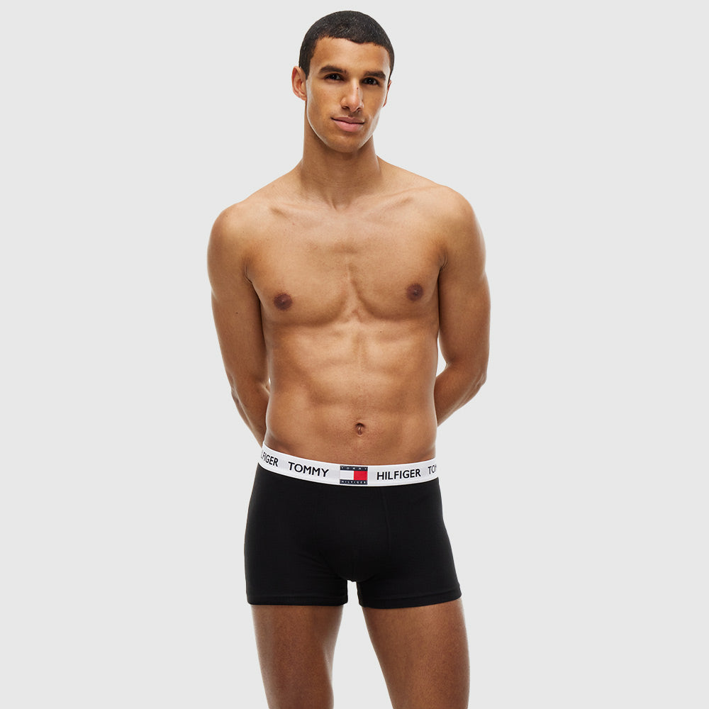 3-Pack Heritage Logo Waistband Trunks - Black