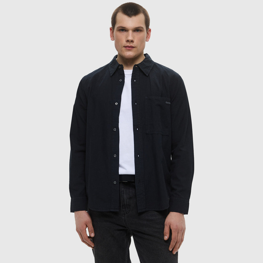 Calvin Klein Chambray Shirt - Denim Black |ThirdBaseUrban