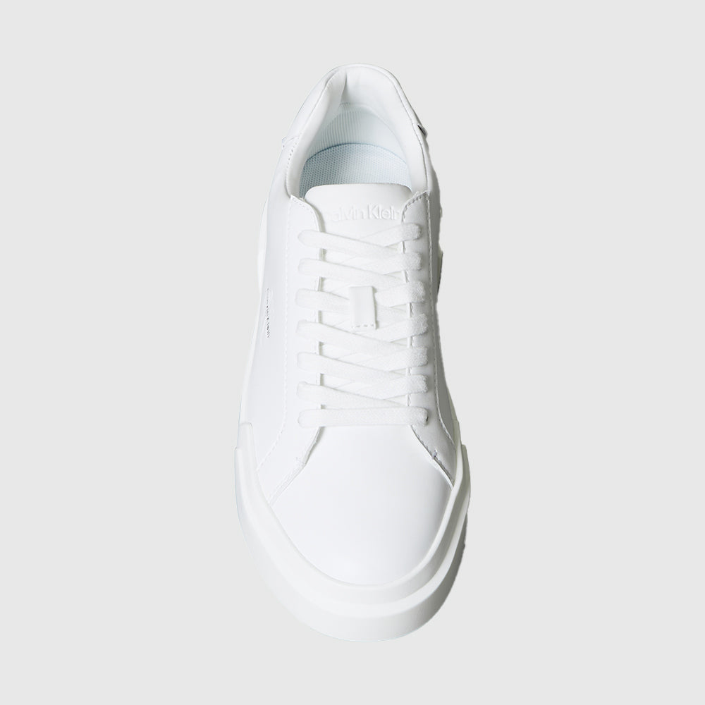 Chunky Cupsole Leather Sneaker - White