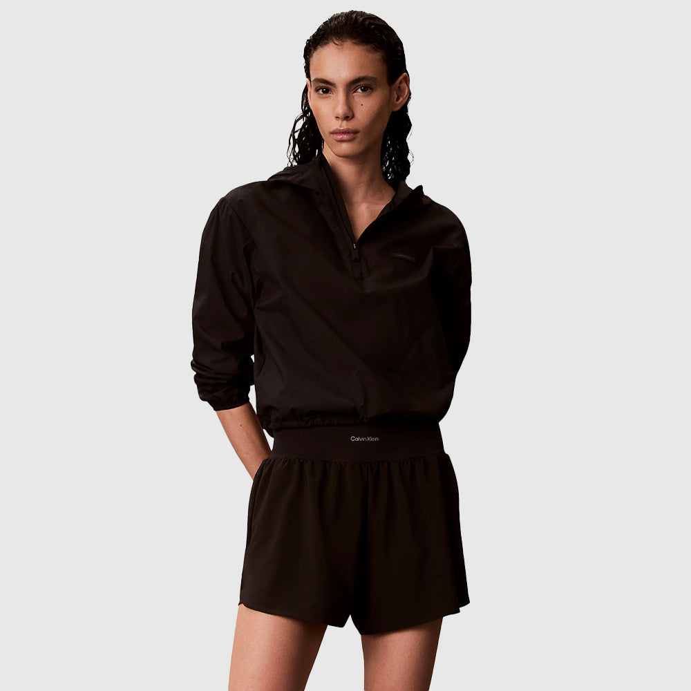 Water-Repellent 2-in-1 Gym Shorts - Black