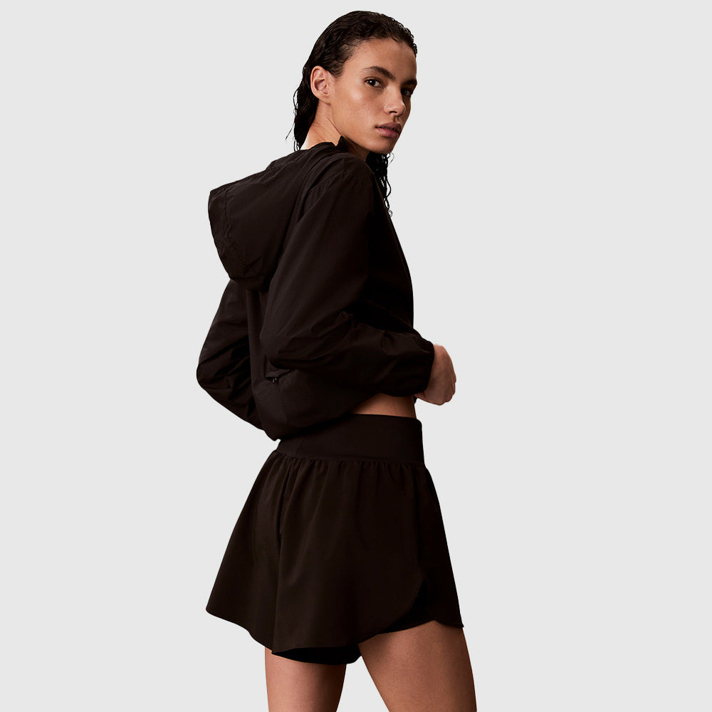 Water-Repellent 2-in-1 Gym Shorts - Black