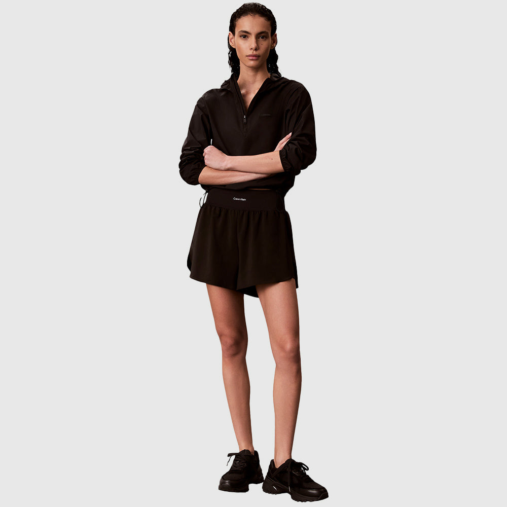 Water-Repellent 2-in-1 Gym Shorts - Black
