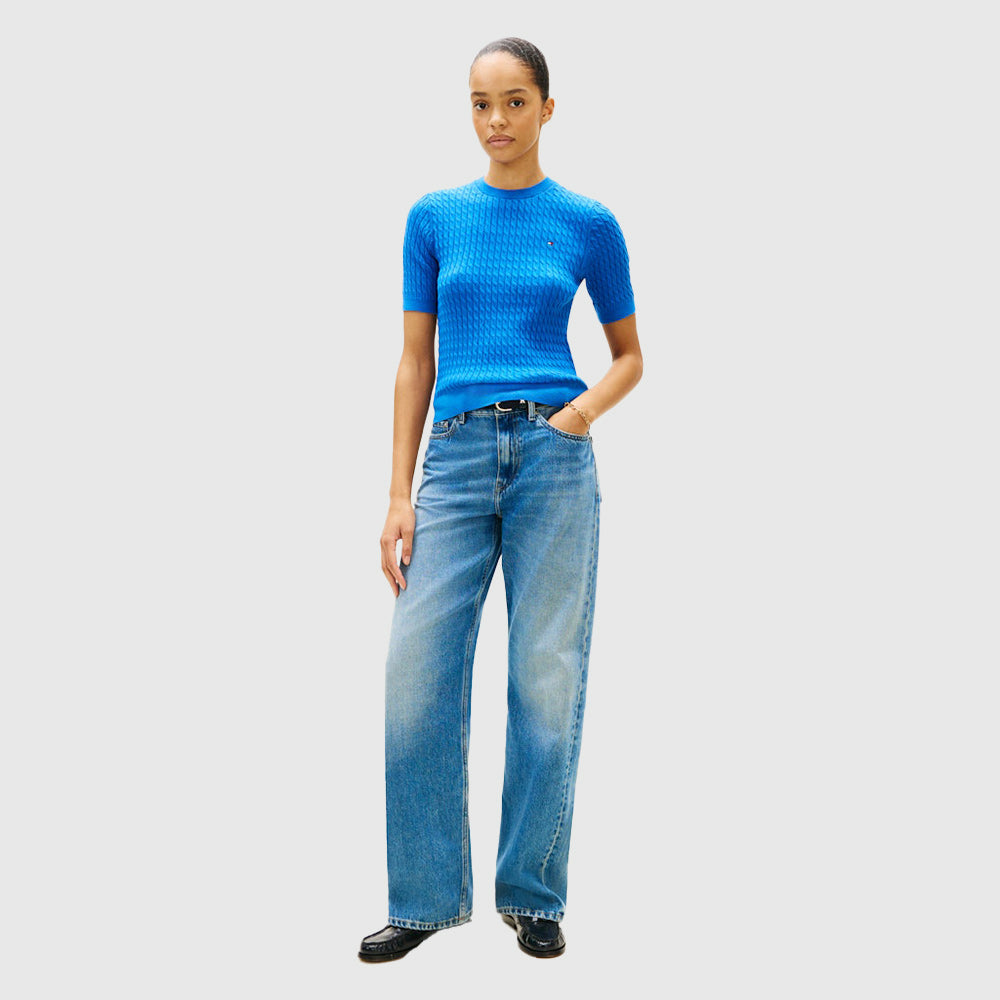 Cable Fine Top - Blue