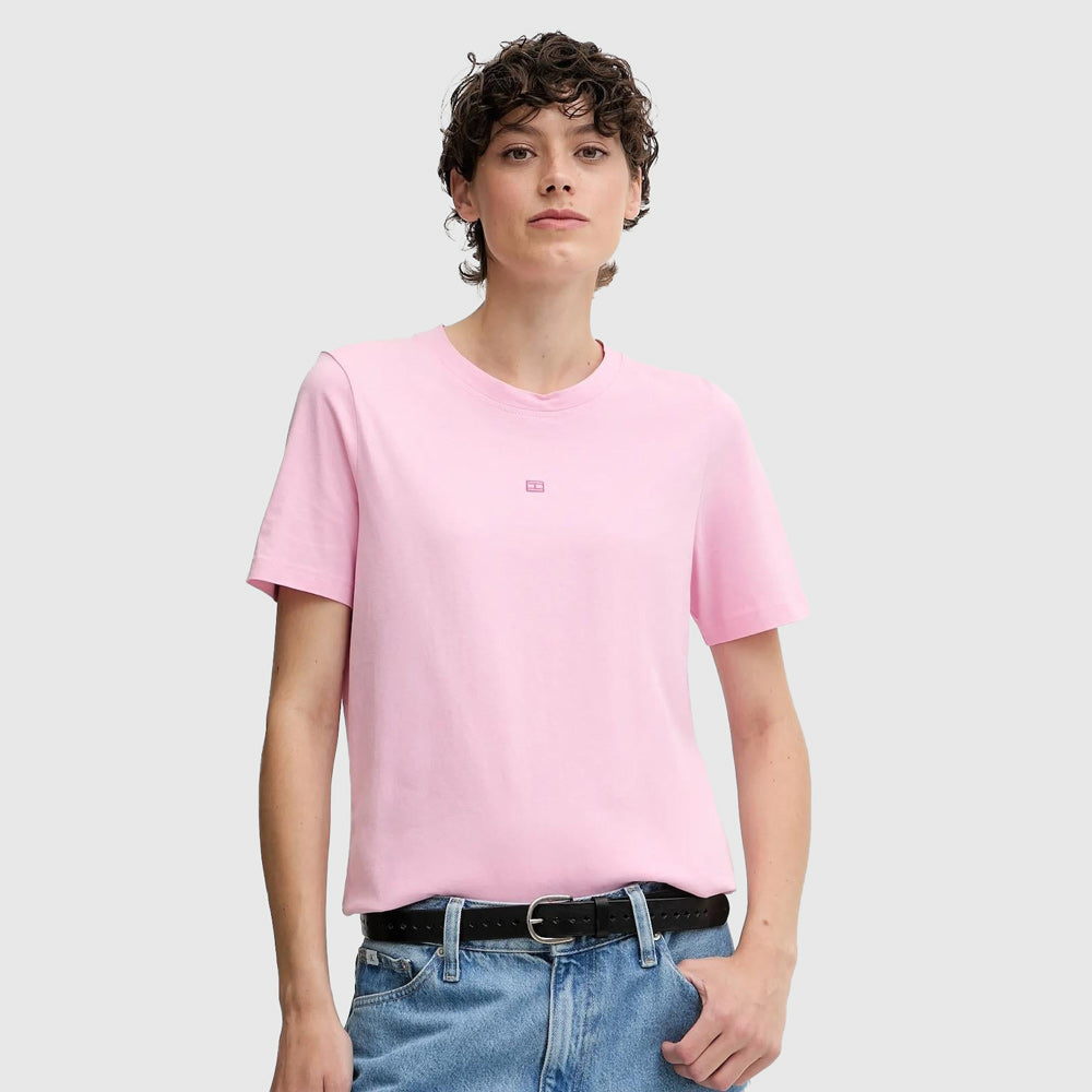 Tommy Hilfiger Tonal Flag T-Shirt - Pink |ThirdBaseUrban