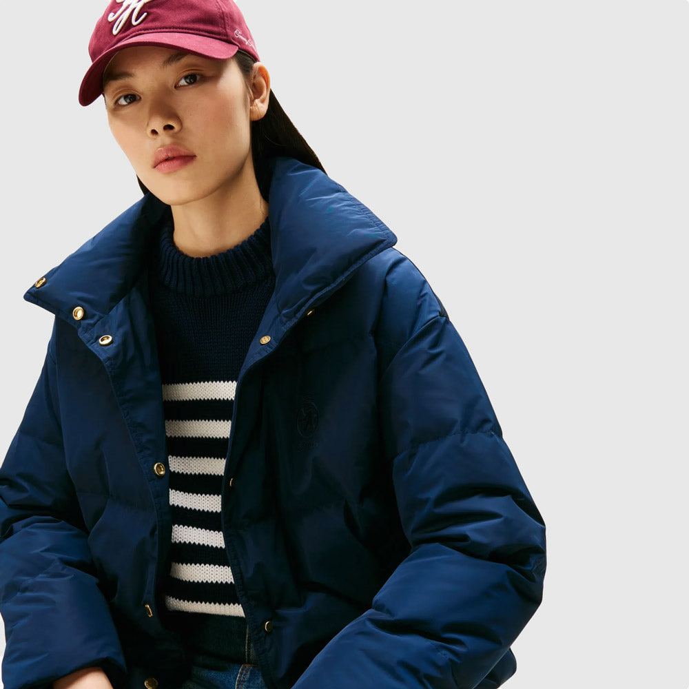 Crest Puffer Jacket - Navy