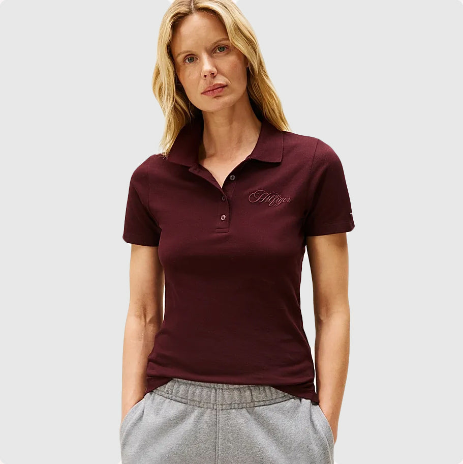 Tommy Hilfiger Script Golfer - Burgundy |ThirdBaseUrban