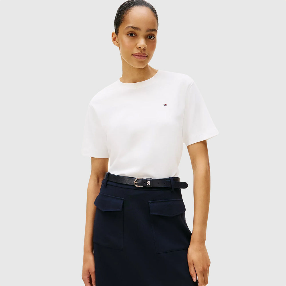 Tommy Hilfiger Modern Interlock T-Shirt - Ecru |ThirdBaseUrban