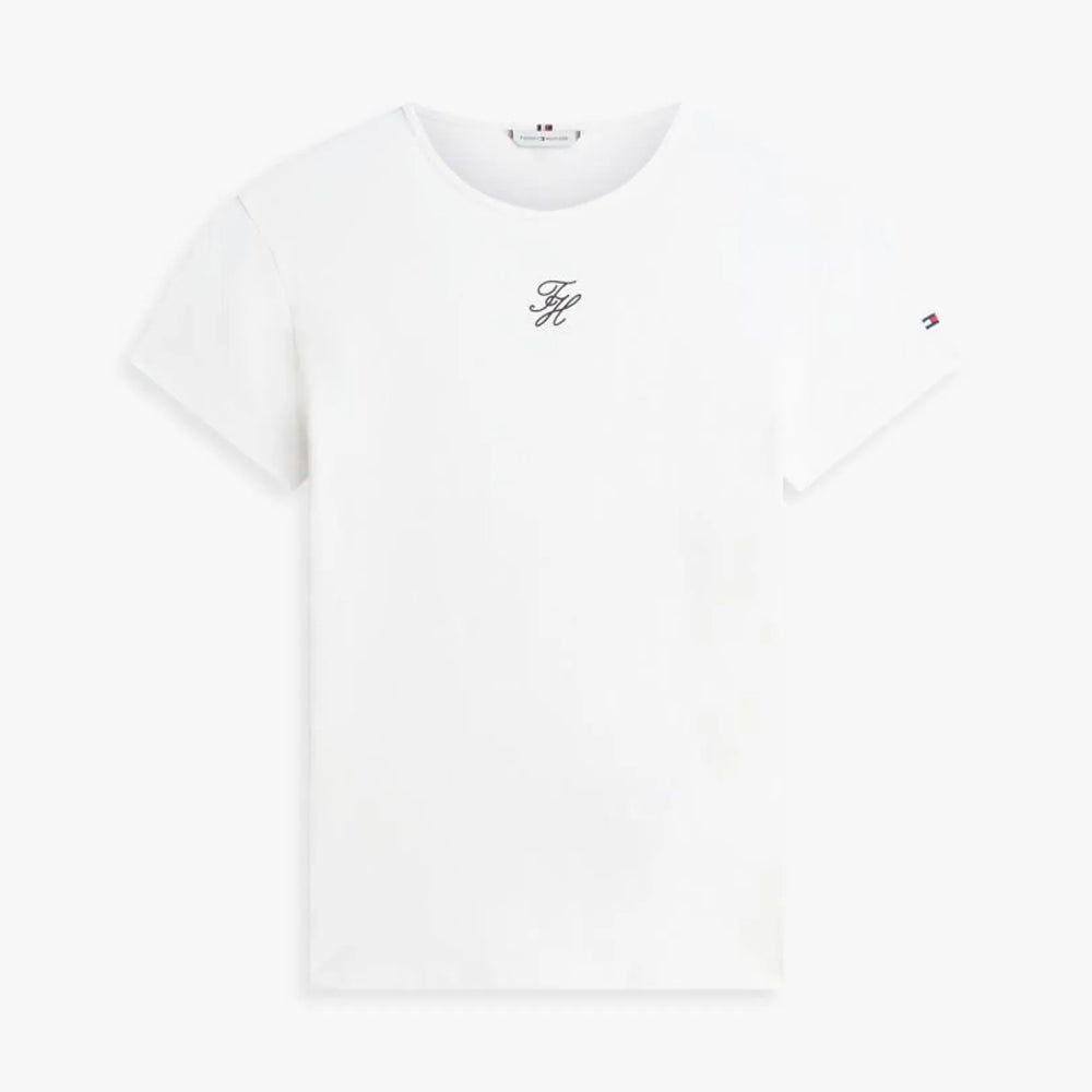 Script Slim T-Shirt - Ecru