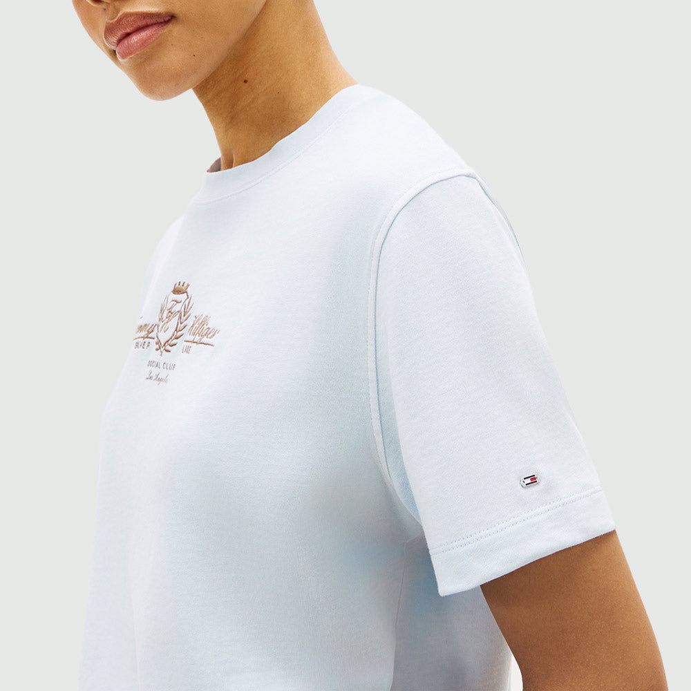 Varsity Crest Logo T-Shirt - Light Blue