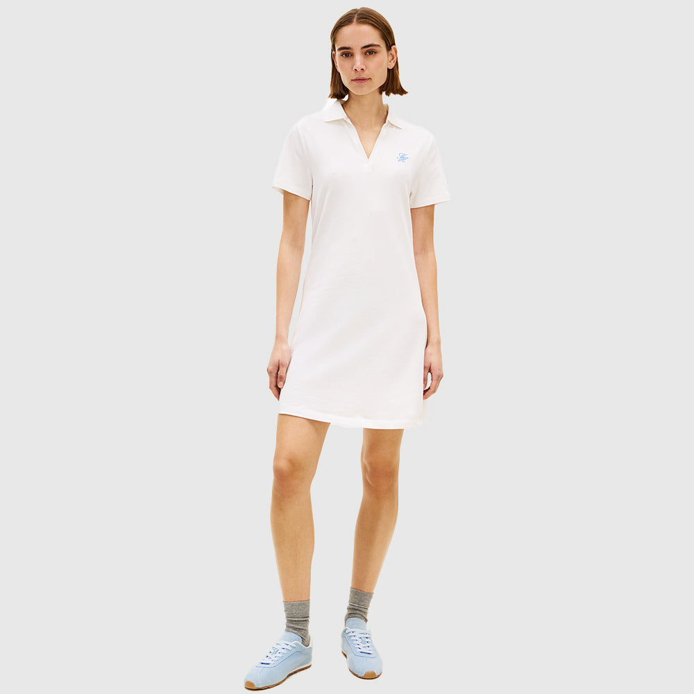 1985 Logo Embroidery Mini Polo Dress - Ecru