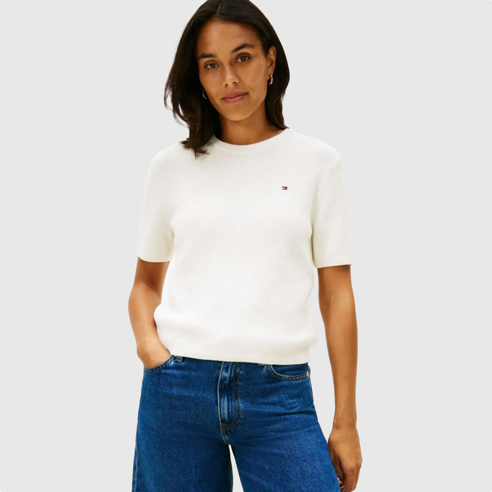 Tommy Hilfiger Cardi Stitch Sweater - Ivory |ThirdBaseUrban