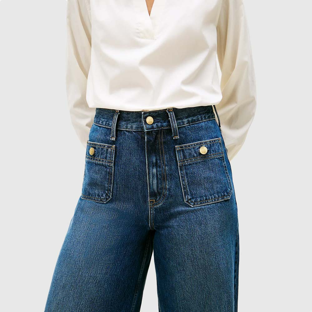 70'S Wide Leg Jean - Denim Medium