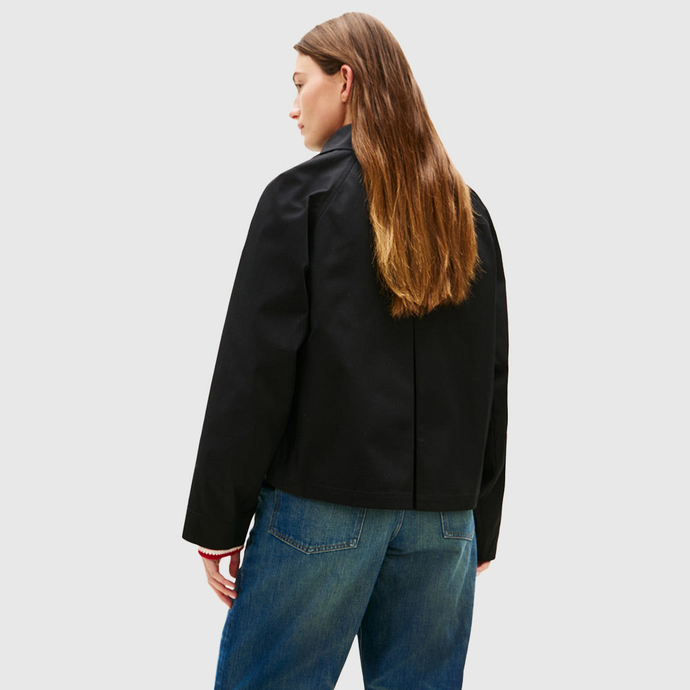 Cotton Short Jacket - Black