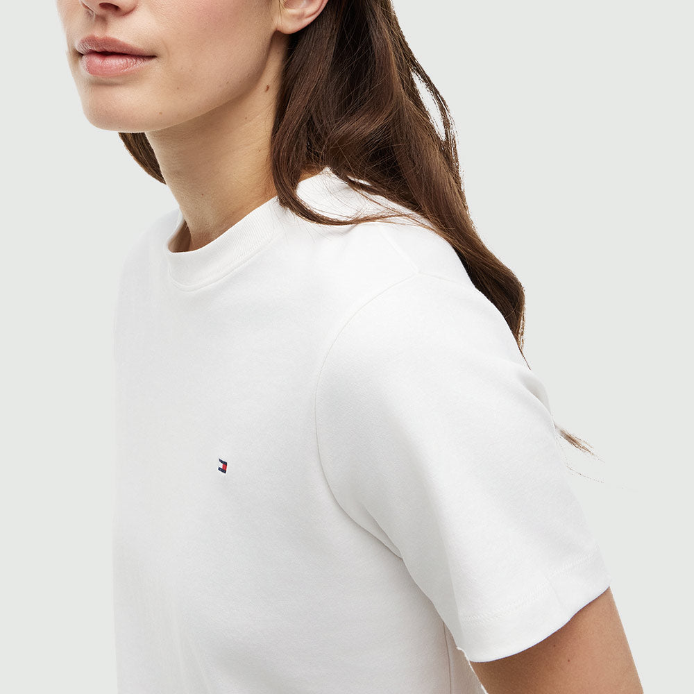 Boxy Interlock T-Shirt - Ecru