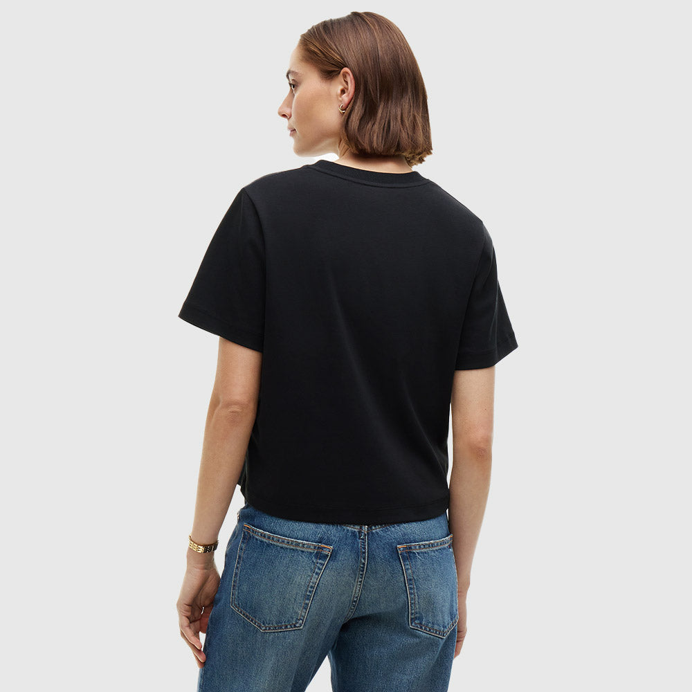 Boxy Interlock T-Shirt - Black