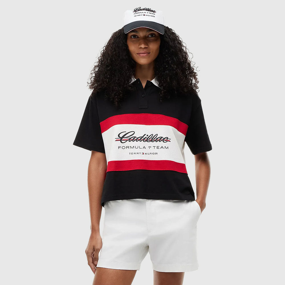 Cadillac Formula 1® Team Logo Boxy Polo Shirt - Black