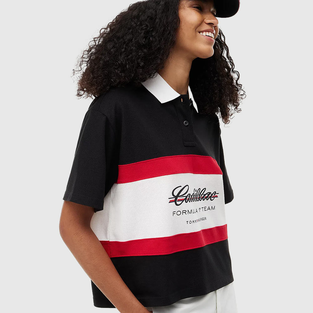 Cadillac Formula 1® Team Logo Boxy Polo Shirt - Black
