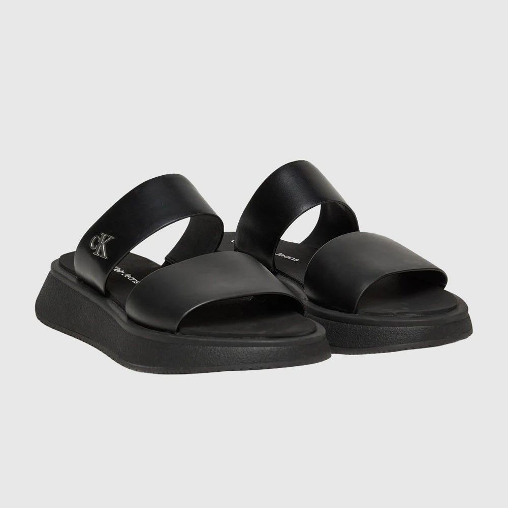 Double Strap Slide - Black
