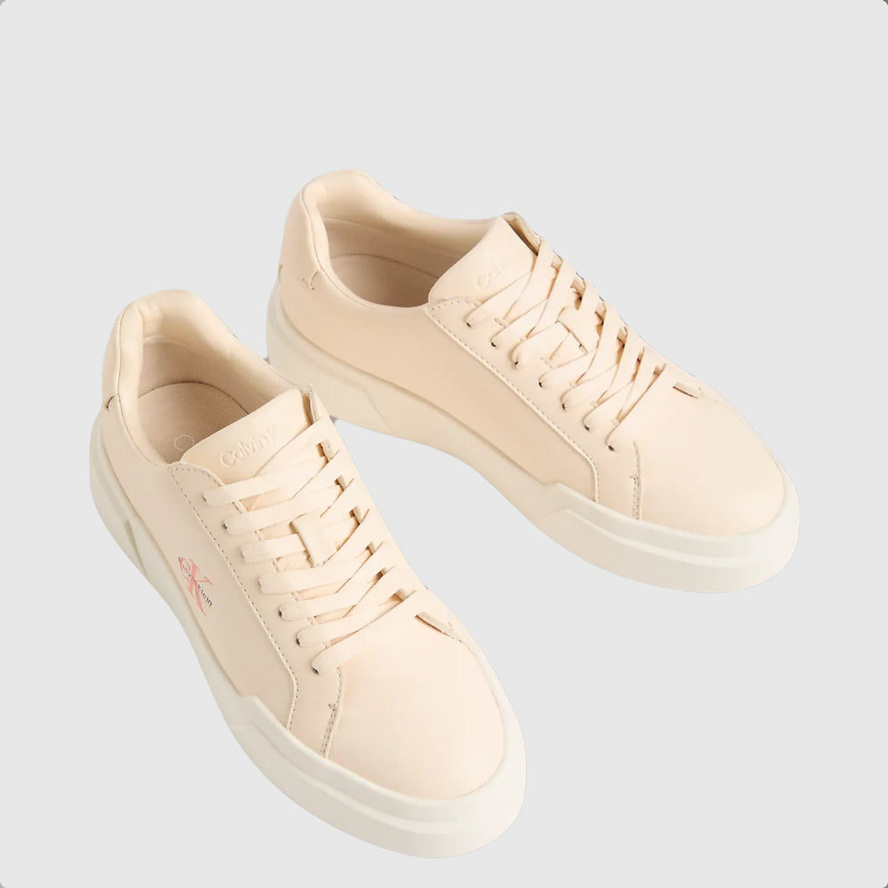Chunky Cupsole Laceup Sneaker - Beige