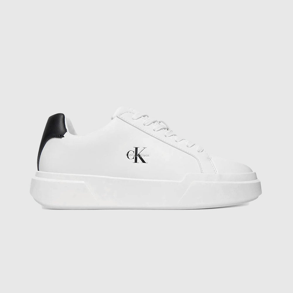 Leather Chunky Cupsole - White / Black