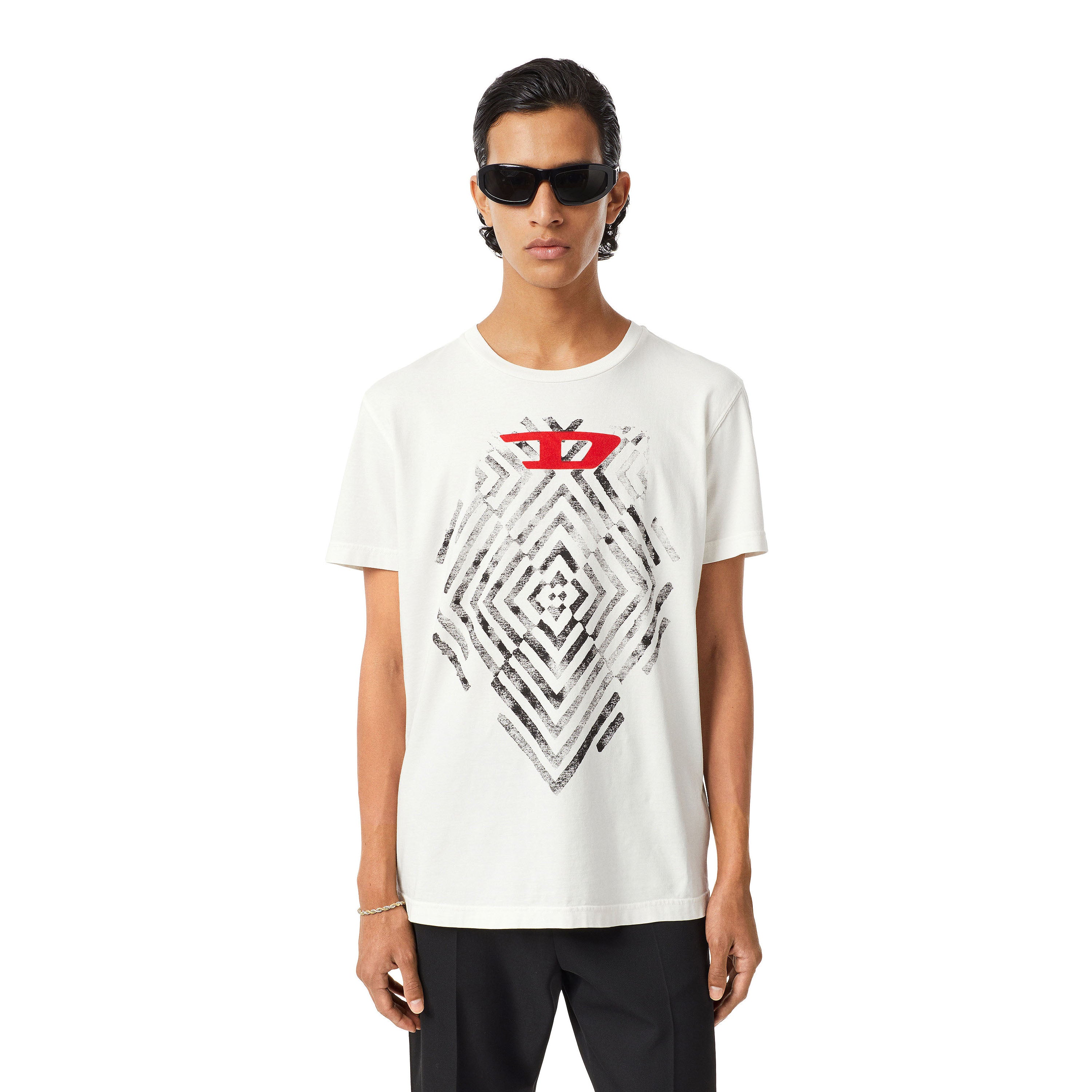 Graphic T-shirt Flock Print Off White T-DIEGOR-C16