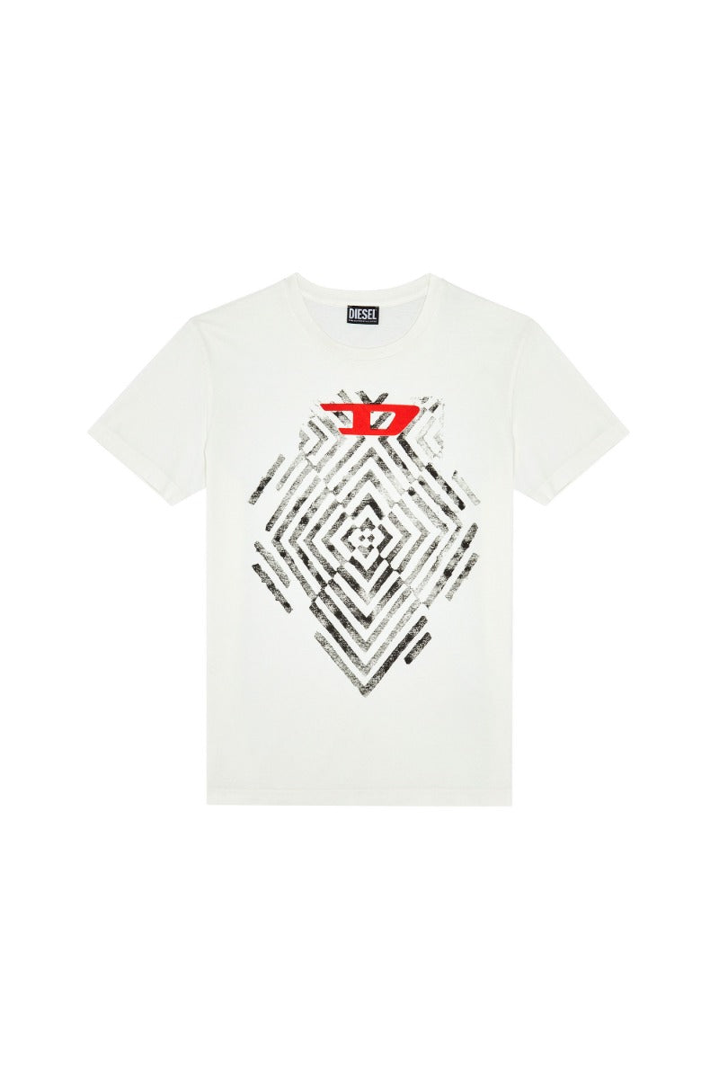 Graphic T-shirt Flock Print Off White T-DIEGOR-C16