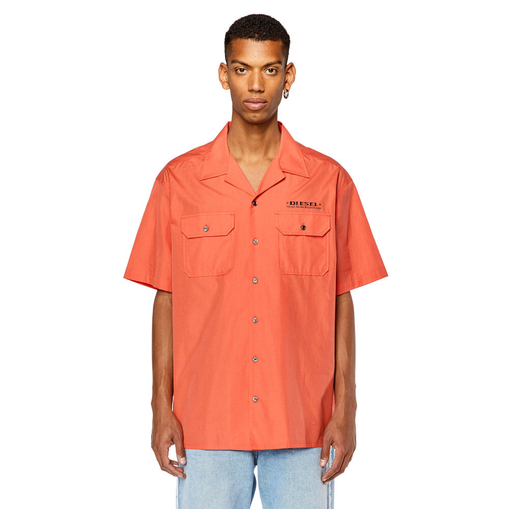 S-Dic-Pocket Shirt- Coral