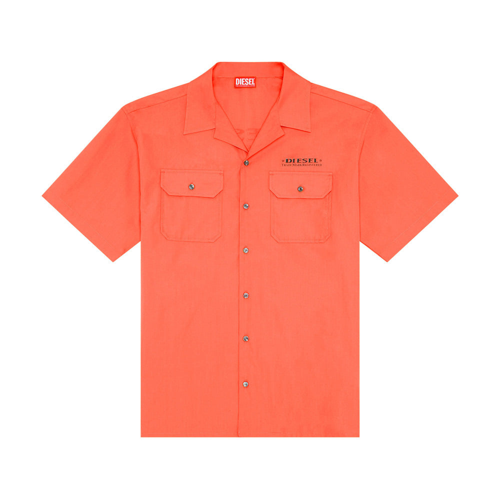 S-Dic-Pocket Shirt- Coral