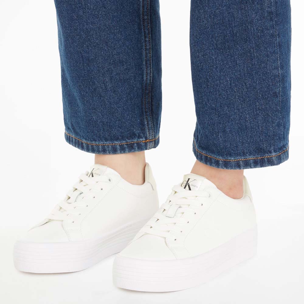 Bold Flatform Sneaker - White