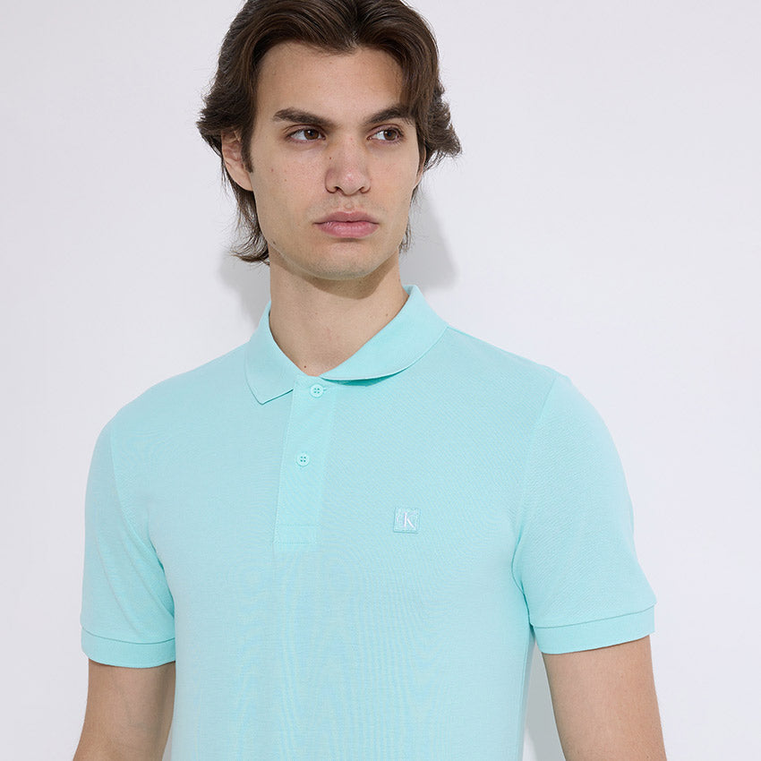 Embro Badge Slim Polo - Blue