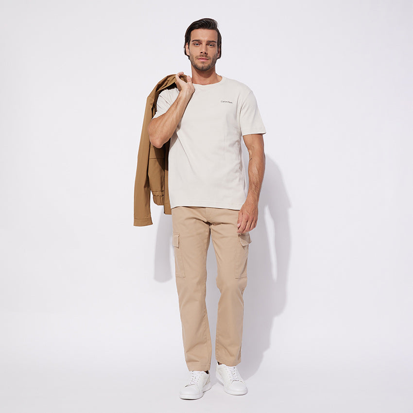 Micro Logo Interlock T-Shirt - Beige