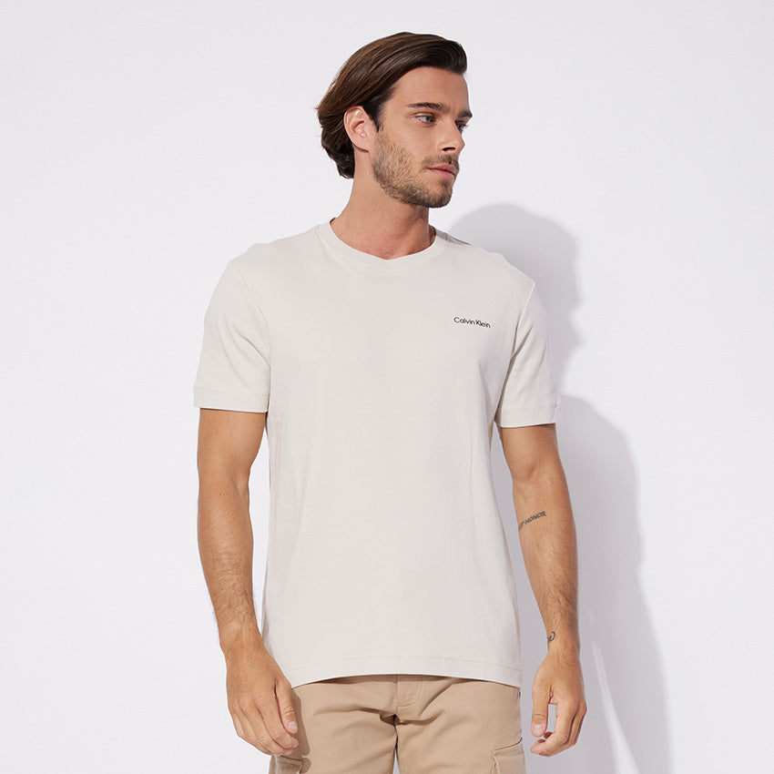 Micro Logo Interlock T-Shirt - Beige