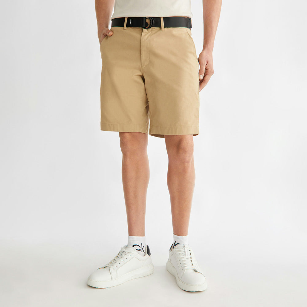 Twill Shorts  - Brown