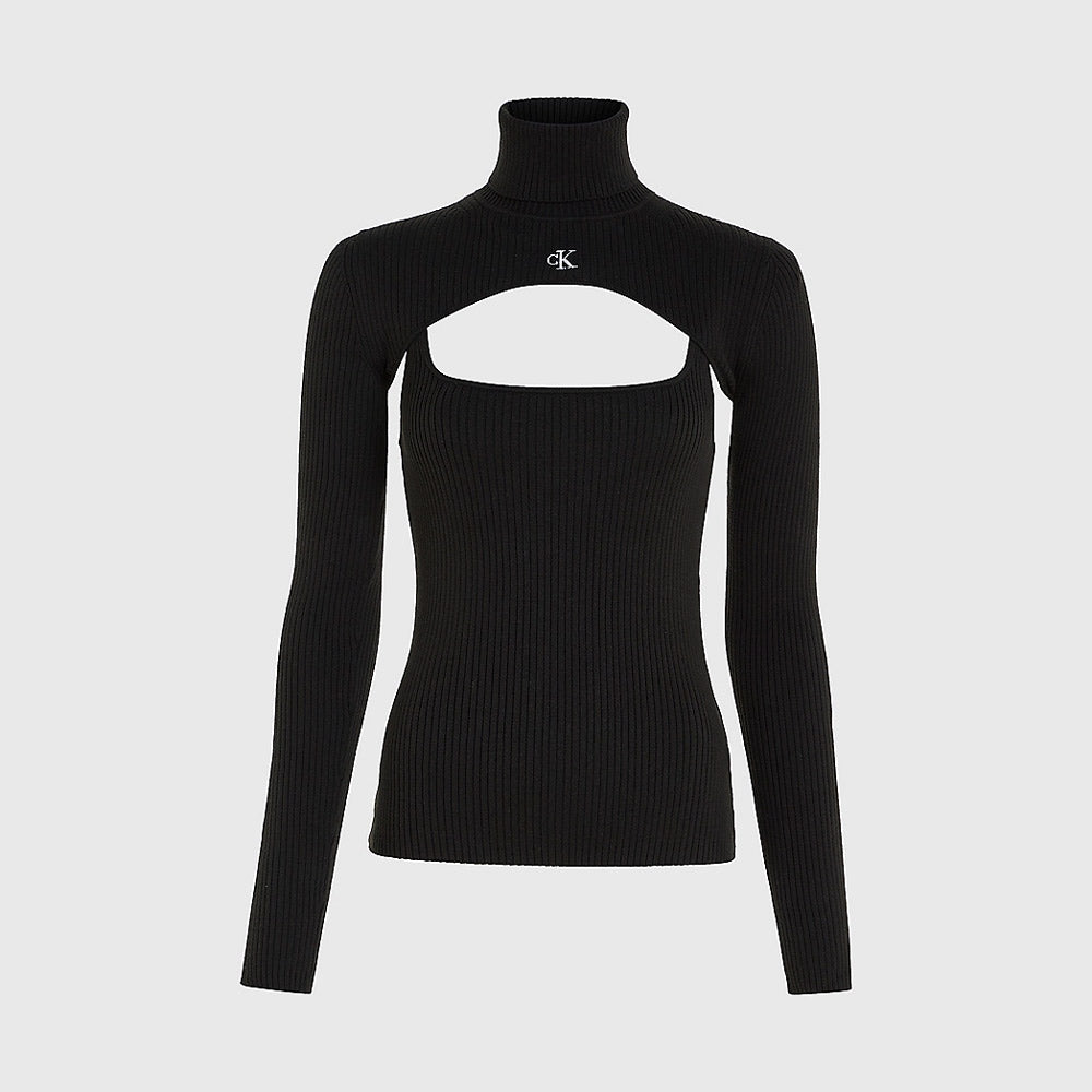 Cut Out Sweater - Black