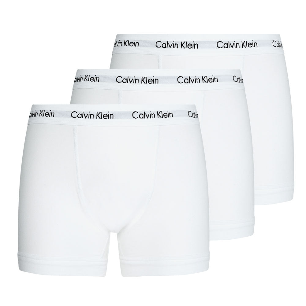 3 Pack Cotton Stretch Trunks - White