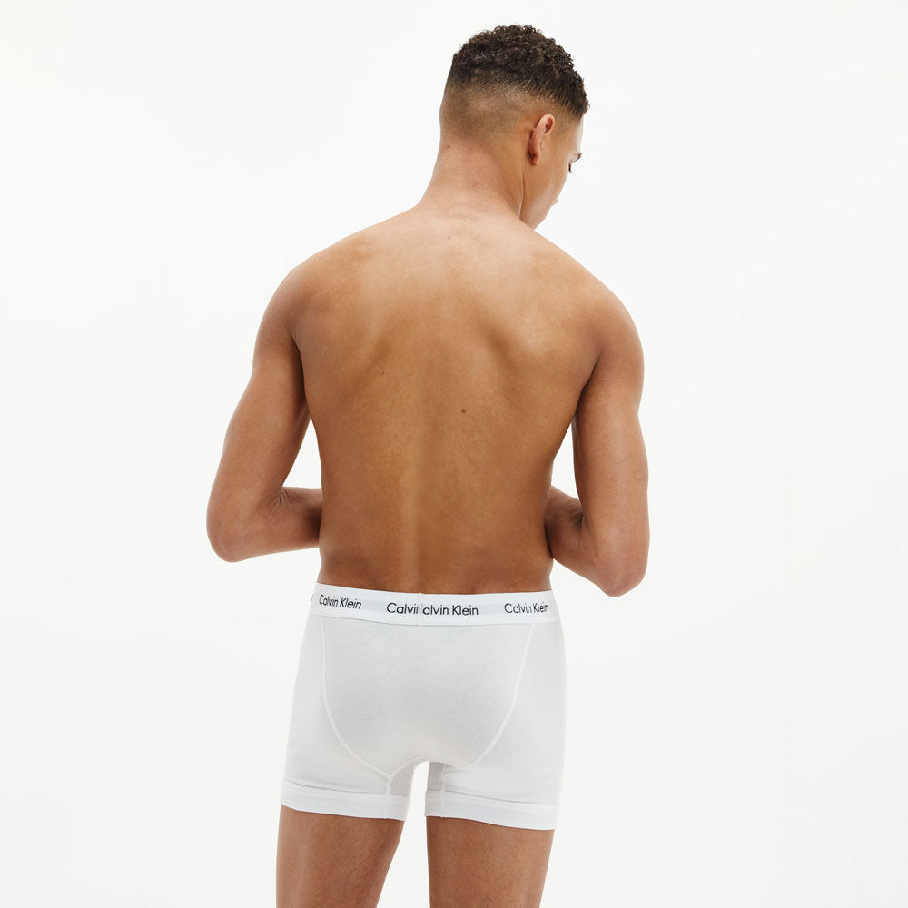 3 Pack Cotton Stretch Trunks - White