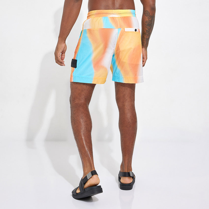 All-Over-Print Nylon Mesh Short - Multi