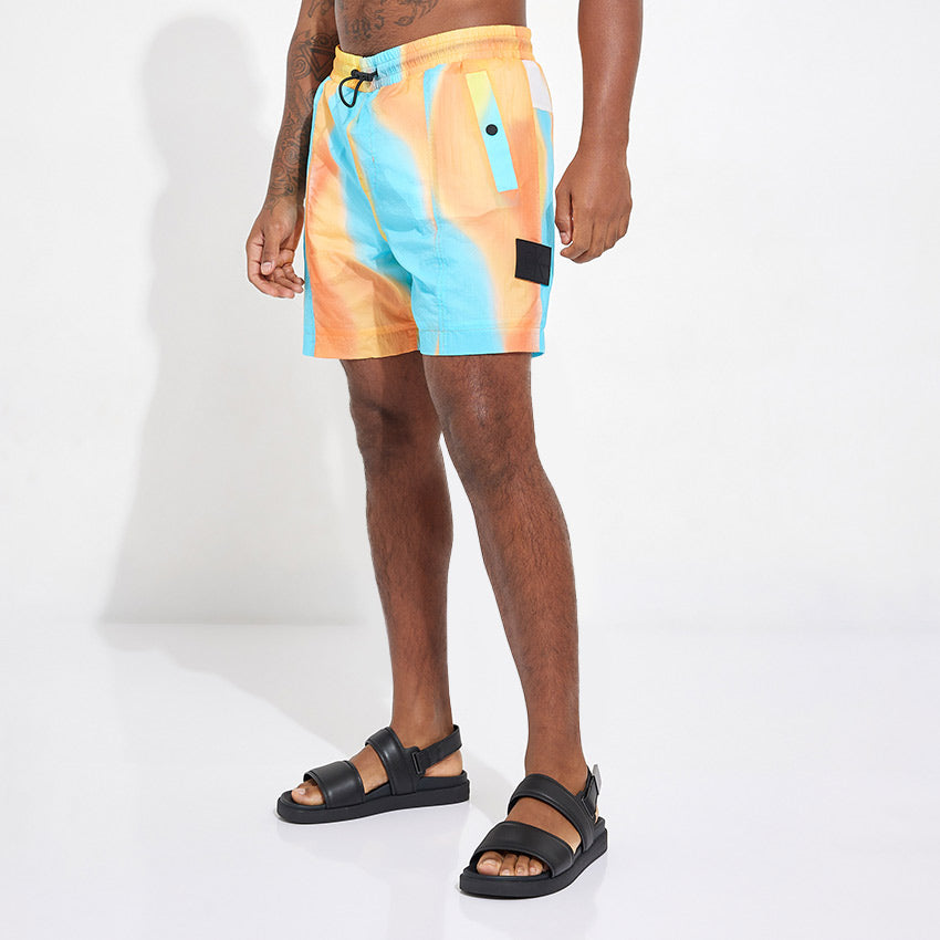 All-Over-Print Nylon Mesh Short - Multi