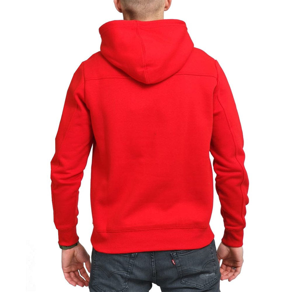 Archival Monogram Flock Mens Hoodie - Red