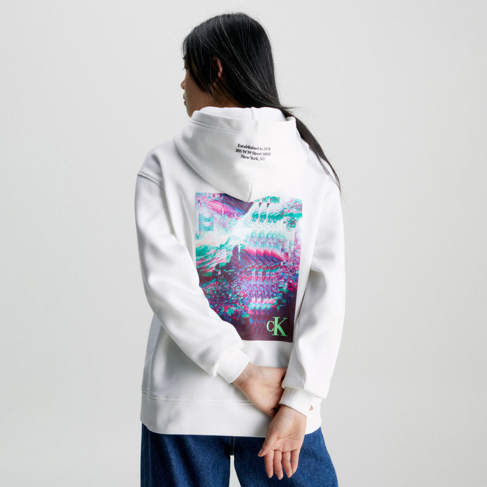 Hyper Real Landscape Hoodie - White