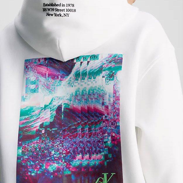 Hyper Real Landscape Hoodie - White