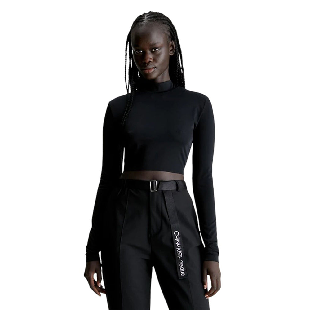 Calvin Klein Strap Long Sleeve Top - Black
